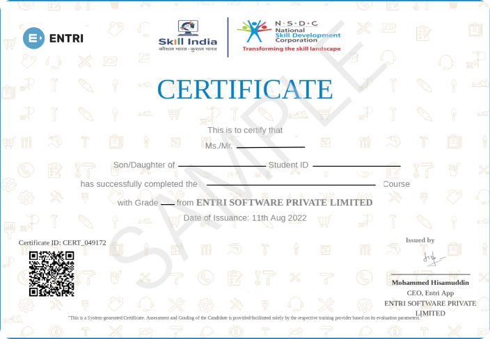 Nsdc Certificates